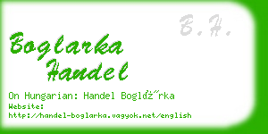boglarka handel business card